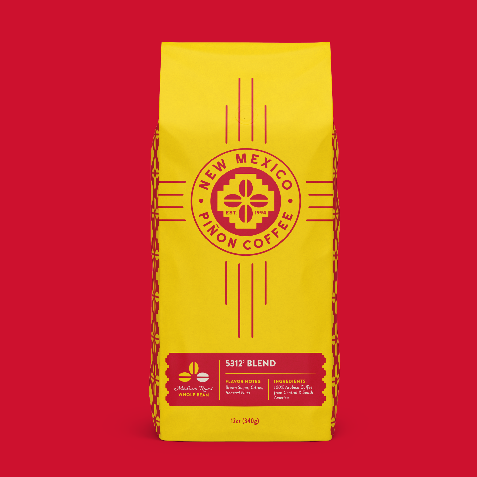 12oz 5312 Blend Medium Roast Whole Bean – New Mexico Piñon Coffee